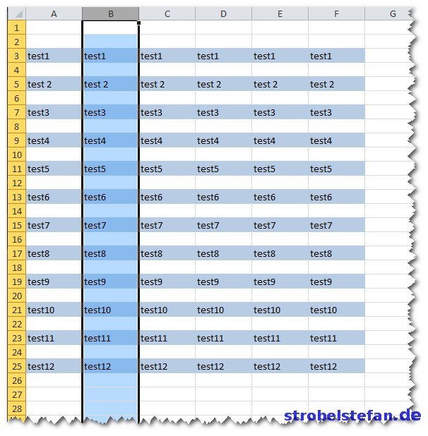 Leere Zeilen aus Excel Tabelle löschen