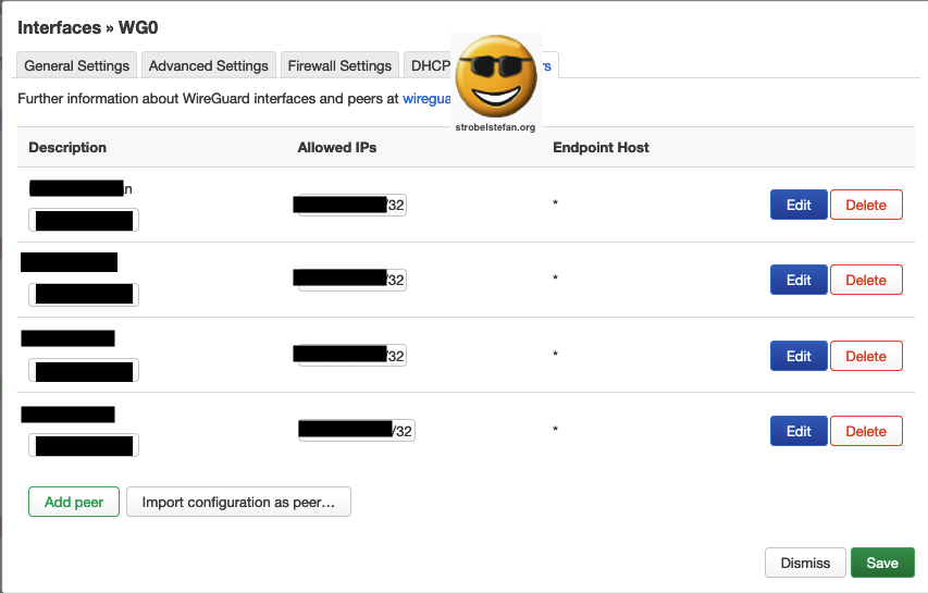 OpenWrt - WireGuard Peer Configuration