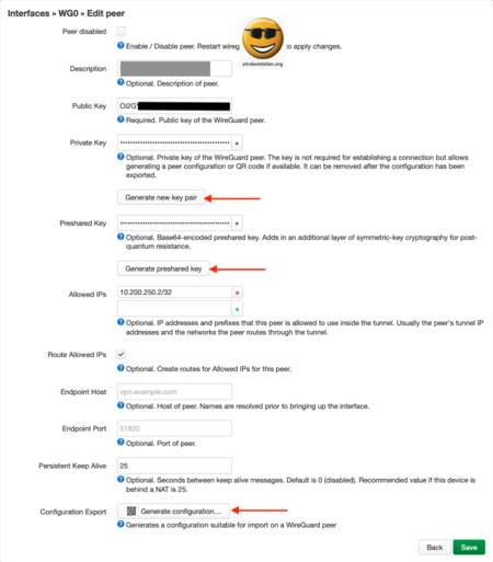 OpenWrt - WireGuard Peer Configuration